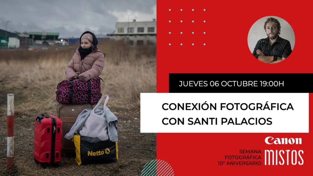 Charla online con el fotógrafo Santi Palacios. Actividad del 10 aniversario de la Escuela Mistos (Alicante)